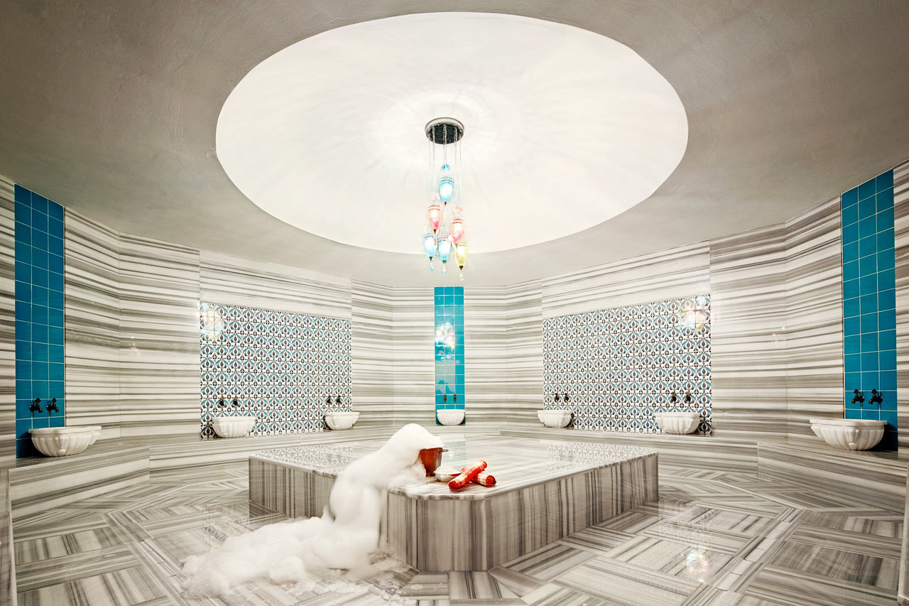 Hotellets spaafdeling med hamam