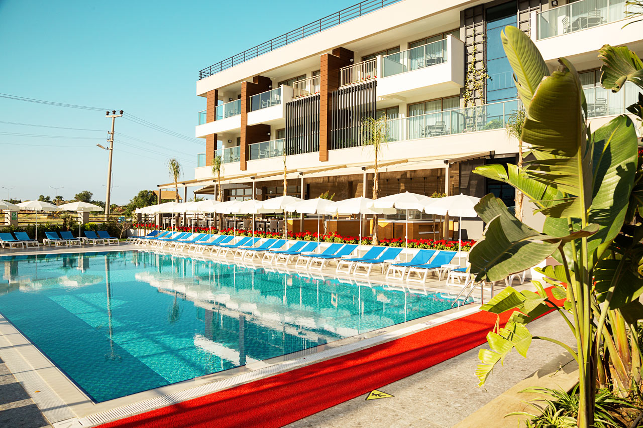 Poolområdet som blev bygget forud for sommeren 2019