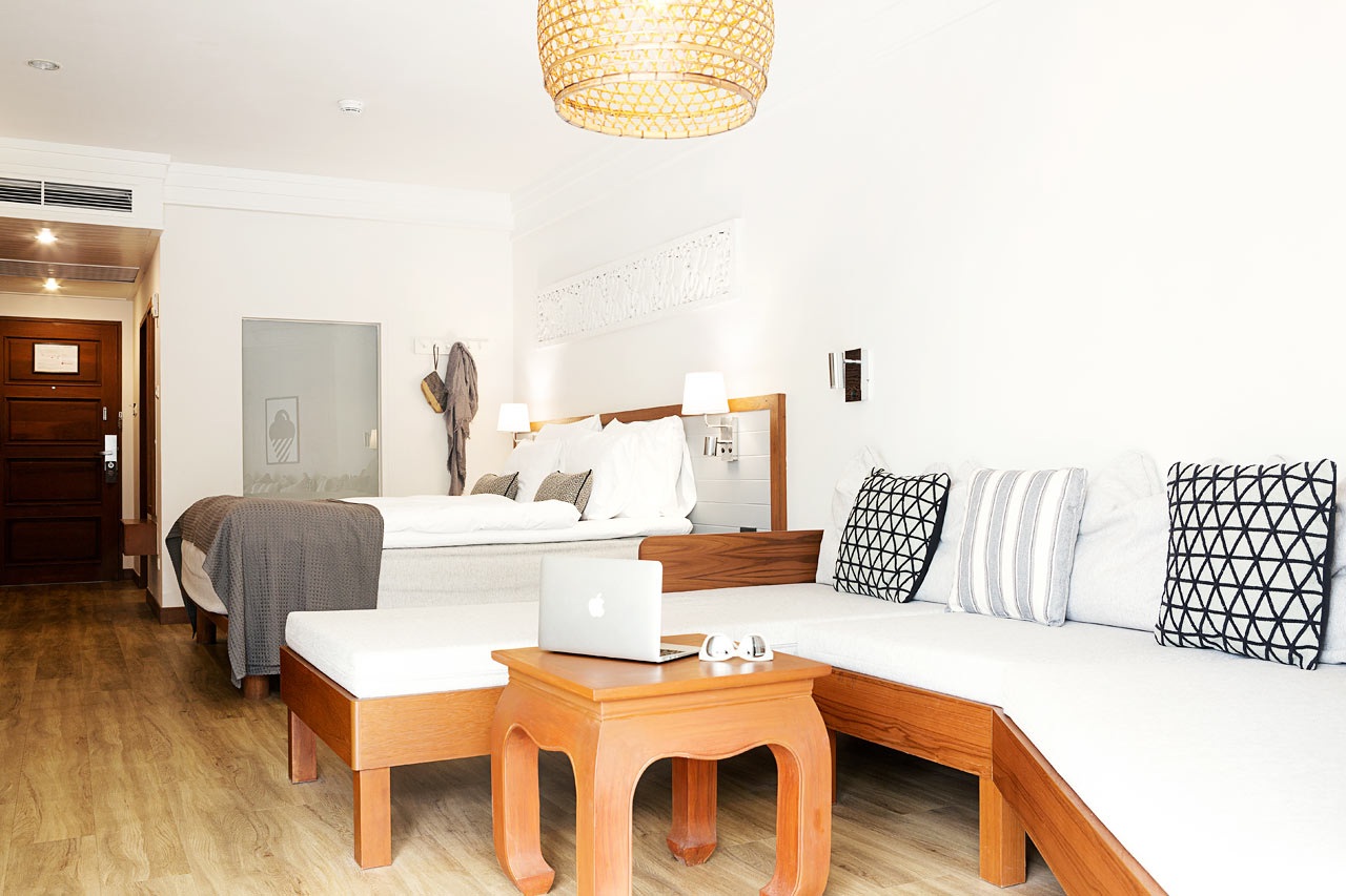 1-værelses Family Suite med balkon mod poolområdet