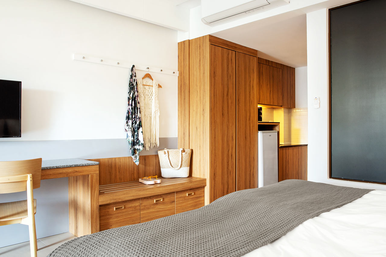 1-værelses Family Suite med balkon mod poolområdet