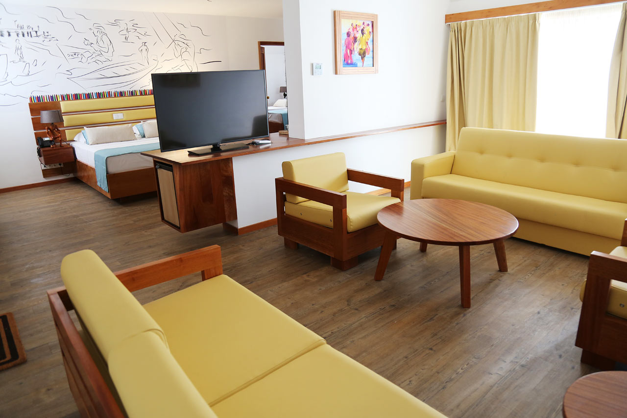 Suite med to rum mod havet