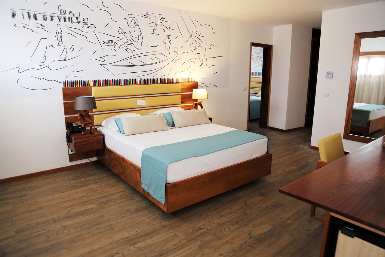 Suite med to rum mod havet
