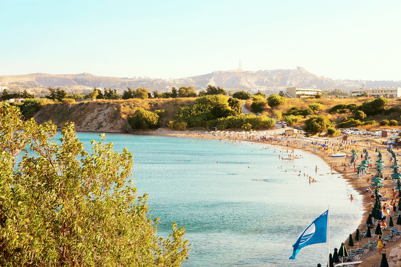 Stranden lige neden for hotellet