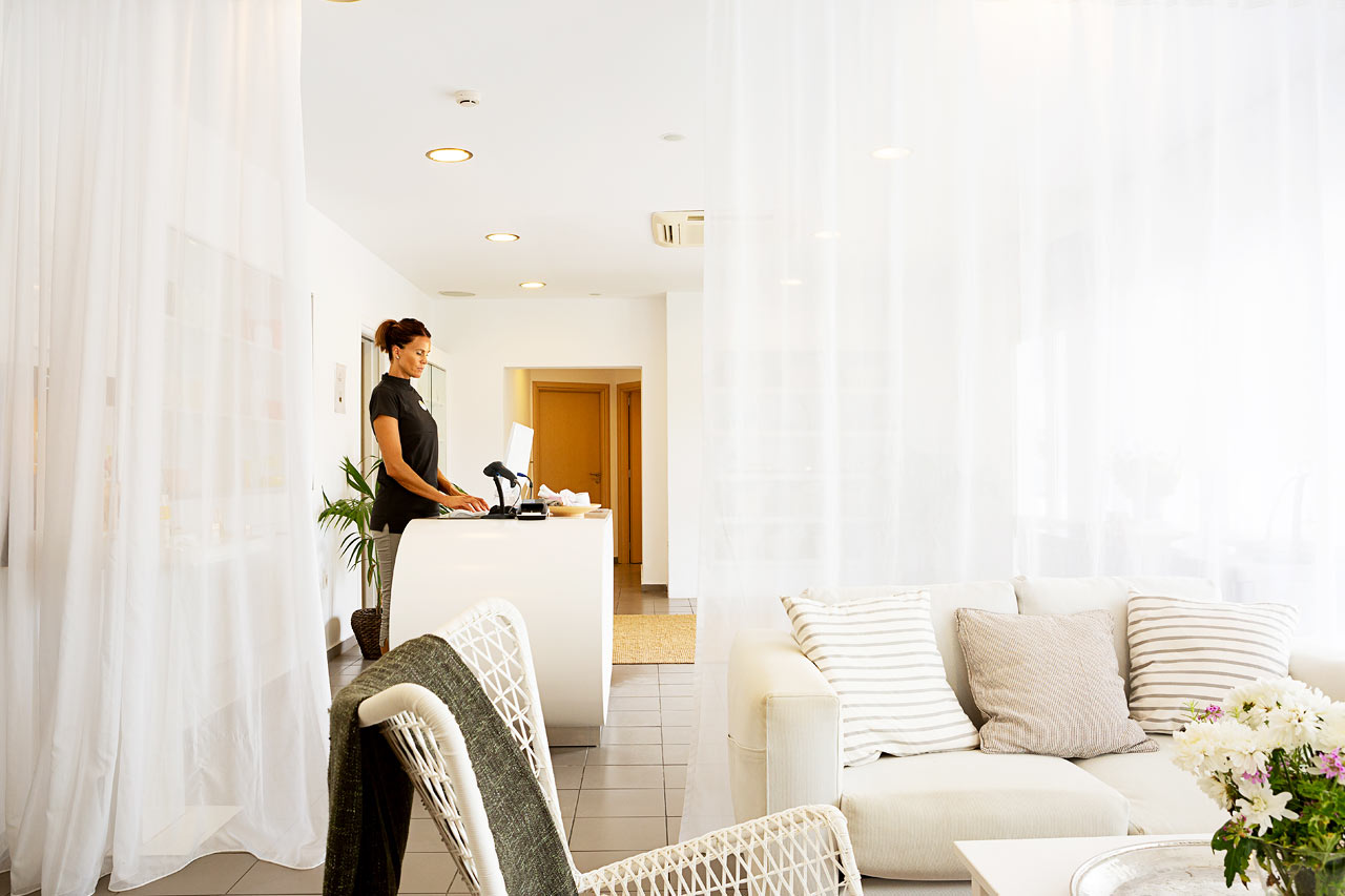 I hotellets spaafdeling kan du få skønne og velgørende behandlinger
